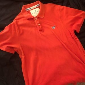 AEO Orange Polo XXL